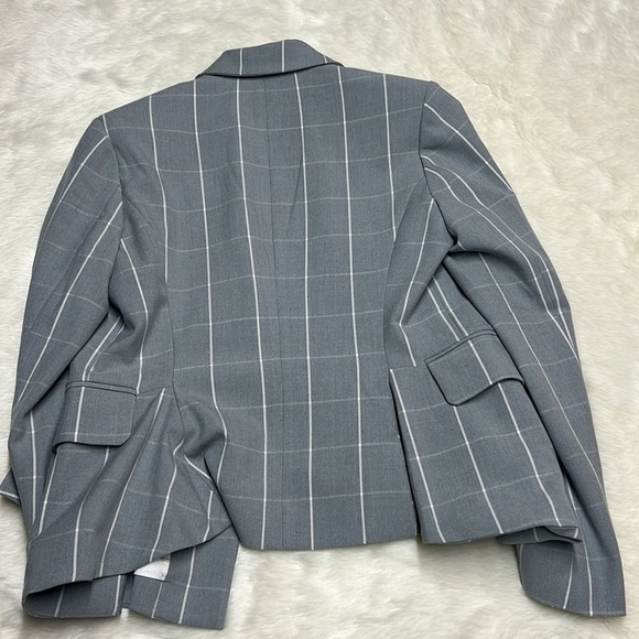 Rachel Roy Windowpane Women's Gray Plaid Blazer - Picture 9 of 9